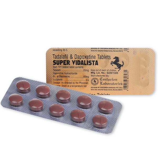 Super Vidalista (Tadalafil 20 mg. + Dapoxetine 60 mg.