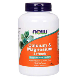 Calcium & Magnesium Softgels/with Vit D and Zinc, 120 гел капсули