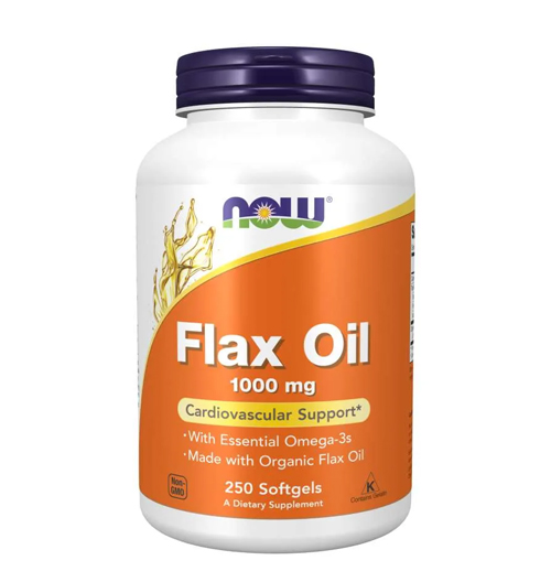 Flax Oil Organic 1000 mg, 250 гел капсули
