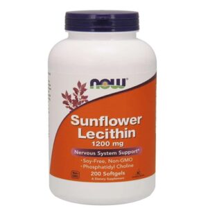 Sunflower Lecithin 1200 mg, 200 гел капсули