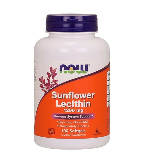 Sunflower Lecithin 1200 mg, 100 гел капсули