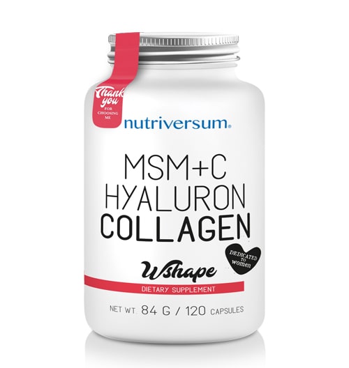 Collagen, Hyaluron, MSM + Vitamin C, 120 капсули