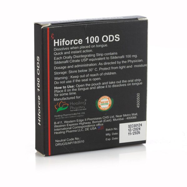 Hiforce 100 ODS (ленти за под езика силденафил) – 10 бр. х 100 мг. - Image 4